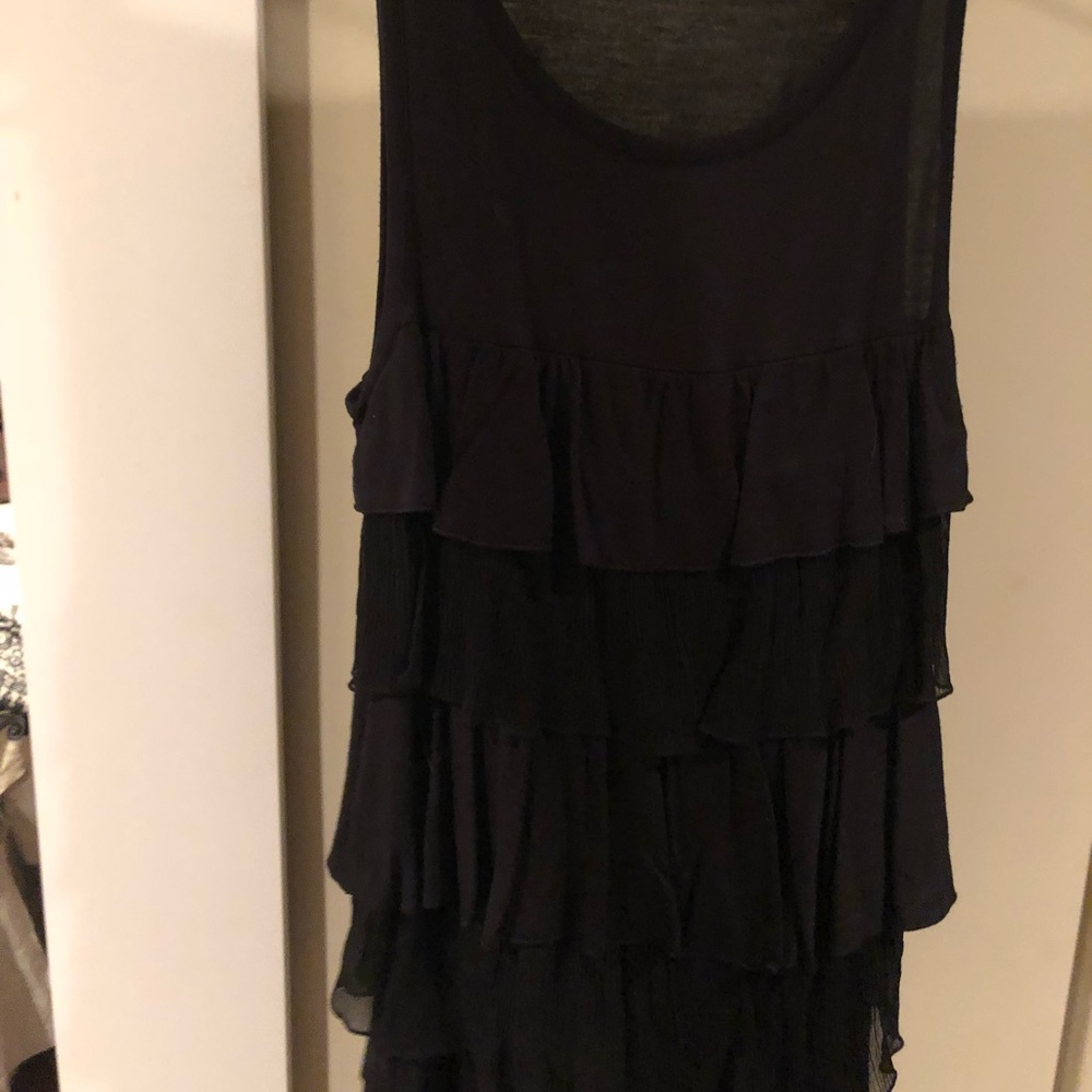 Juicy couture black ruffled tank